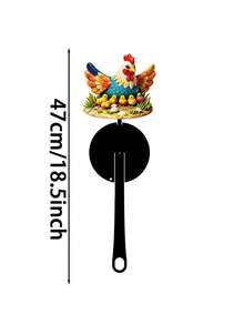 Farmhouse Rooster & Chick Paper Towel Holder, Colorful Metal Freestanding Desktop Paper Towel Dispenser, Sturdy Iron Base, Country Style Kitchen Countertop Decor, Home Storage & Organization Gift, Suitable For Farm Enthusiasts, Applicable For Restaurant Dining Table - Multicolor - View 6