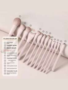 OBOVAY 13/7/5pcs Makeup Brush Set Eyeshadow Blush Contour Nose Shadow Concealer Beginner Full Set Brushes Makeup Tools Makeup Brush Set Eyeshadow Blush Contour Blending Nose Shadow Beginner Full Set Brushes Makeup Brush Complete Set - Multicolor - View 3