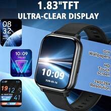1.83 Inch HD Display Smart Sports Watch, Flashlight, 260mAh Battery, Wireless Calling, Multiple Sports Modes, Sedentary Reminder And More, Suitable As Gift For Friends And Couples, Compatible With Android And IOS - View 4