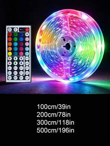Intelligent LED Light Strips, RGB Flexible Light Bars, 44-Key Remote Control, Christmas Decorations, Halloween Decorations, Room Decorations, Ceiling Decorations, E-Sports Room Decorations, Music Studio Decorations. - Multicolor - View 11