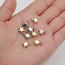 100pcs CCB Gold & Silver Random Mixed Color Pentagram Pendant For DIY Necklace Bracelet Jewelry Accessories Material Wholesale - Multicolor - View 2