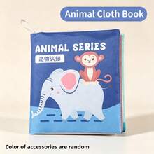 Infant Early Education Cloth Book Toy, Quiet Tear & Stick Cloth Book, Children's Enlightenment Intelligent Toy, 6-12 Months - Multicolor - View 20