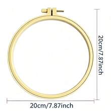Bamboo Color Round Embroidery Hoop, Adjustable Metal Screw Embroidery Frame, 20cm/16cm/12cm/7cm, Cross Stitch DIY Handmade Embroidery Hoop - Embroidery Hoop - View 9