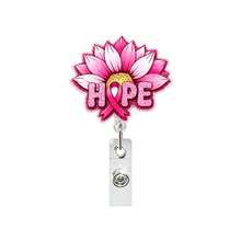 1pc Women's Health Fan Acrylic Retractable Rotating Badge Reel Pink ID Holder - Multicolor - View 6