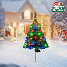 Solar Powered Christmas Tree Lawn Lights, Available In Single Or Double Pack. Ideal For Decorating Christmas Paths, Yards, Front Doors And Cemetery Lawns - Perfect Christmas Decoration And Gift, Also Suitable For Halloween Decoration - Festive Atmosphere - View 6