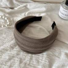 5pcs/1PC Autumn/Winter New Korean Style Premium Fashion Versatile Solid Color Velvet Headband High Crown Wide Headband - Multicolor - View 13