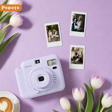 Set Kamera Instan Popoto, Eksposur Otomatis, Flash Terintegrasi, Jendela Bidik Tengah untuk Fotografi Tanpa Offset, Rekam Konser, Wisuda, Prom, Momen Kembali ke Sekolah (Baterai Tidak Termasuk) - View 6