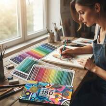 120/180/260 Professional Oil Based Colored Pencils For Artists - Pencils For Drawing, Sketching And Coloring Books - Soft Core Art Pastel Pencils - 180 Colors Of Oil Colored Pencils - View 4