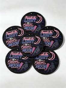 Cowboy Beneath The Light Of A Neon Moon broderat strykbart countrymusik-patch - Multifärgad - Visa 15