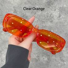 WSZ Fashion Square Small Frame Unisex Glasses Provide A Variety Of Color Options Suitable For Street Wear Music Festivals Beach Trips Photo And Daily Wear - 6128-a - View 22