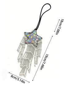 Summer Pentagram Tassel Hanging Rope Bag Charm - Multicolor - View 6
