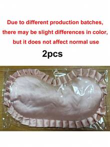 2pcs Cute Pink Eye Mask, Cute Cartoon Face Plush Sleep Eye Mask, For Women, Soft And Comfortable Travel Home Sleep Accessory - Multi-color - View 10