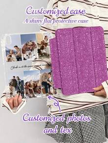Custom 6-Slot Photo & Text Tablet Protective Case, Durable Acrylic Anti-Scratch Shell, Magnetic Auto Sleep/Wake Function, Built-In Stand And Pen Slot, Compatible With IPad Mini 6/7, 7/8/9 (10.2 Inch), Air 4/5 (10.9 Inch), Pro (11 Inch), Ultra-Thin Lightweight Design, Perfect Gift For Friends, Girlfriend, Etc., Ideal For Christmas, Birthday - Multiple Styles - View 3