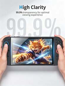 4 عبوات واقي شاشة زجاجي مقسى ل- Switch 2 موديل 2025، واقي شاشة شفاف عالي الوضوح مضاد للخدش، إكسسوارات متوافقة مع Switch 2، [7.9 بوصة] - مشاهدة 7
