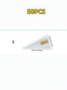 100入錐形零食包裝袋 透明花卉抽繩包裝袋 DIY禮品包裝 3種尺寸 可裝糖果、餅乾、零食、巧克力、棉花糖、糕點、爆米花等 適合婚禮禮品包裝、節日禮品包裝、花卉包裝、情人節、派對裝飾、婚禮包裝配件、禮品包裝配件 - 無色 - 查看 10