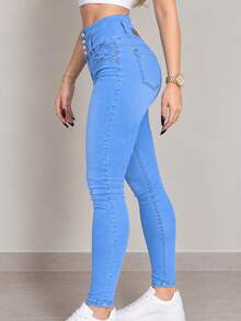 RC Romero Collection Women Jeans - Dusty Blue - View 1