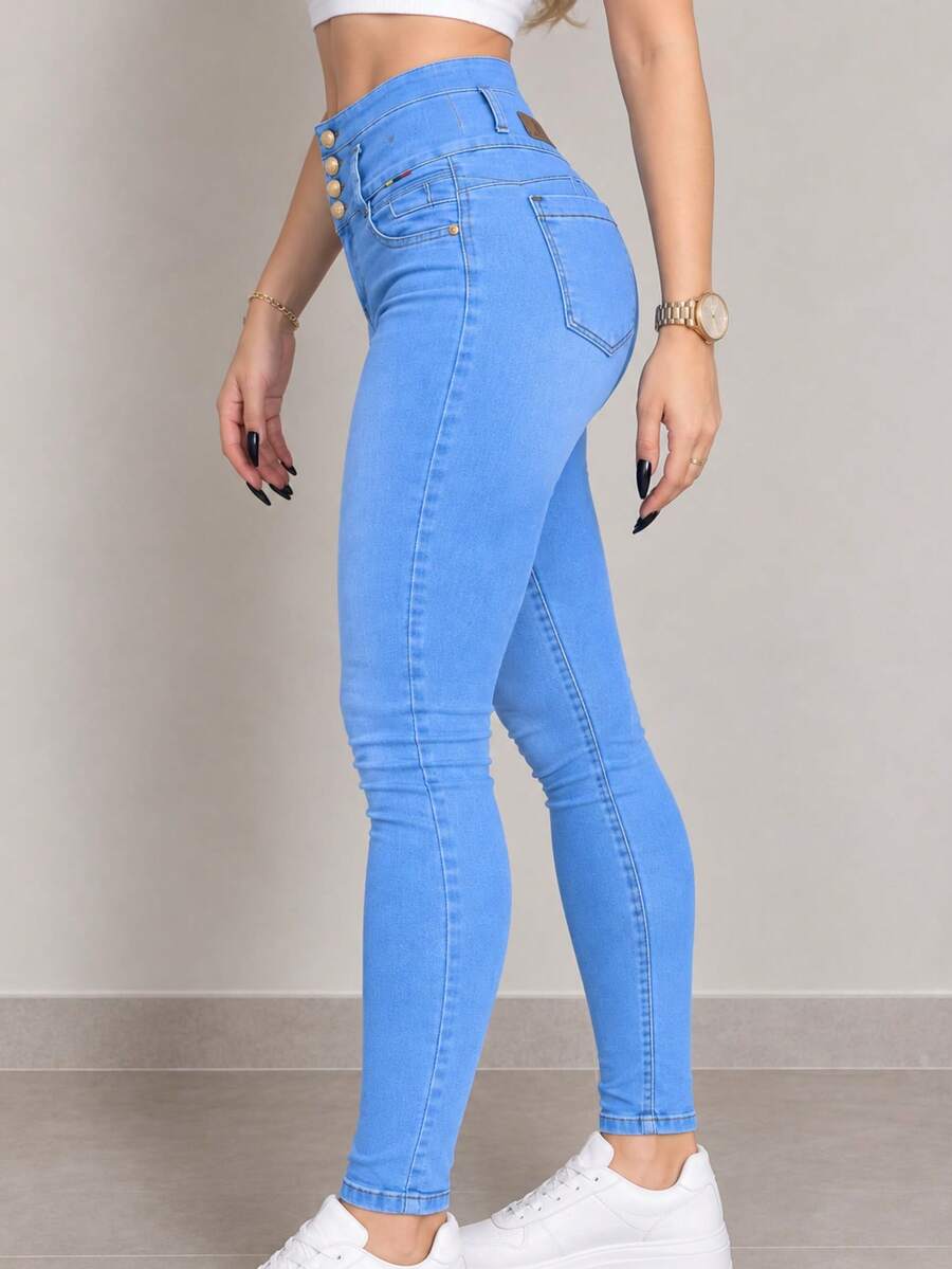 RC Romero Collection Women Jeans - Dusty Blue - View 1