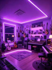 Purple LED Neon Light Strip, One-Touch Switch, IP67 Waterproof, Flexible And Cuttable, Flicker-Free Neon Light String, Suitable For Game Room, Bar, Patio, Christmas Holiday Party And Other Indoor/Outdoor DIY Wall Decoration - Neon LED Strip - View 4
