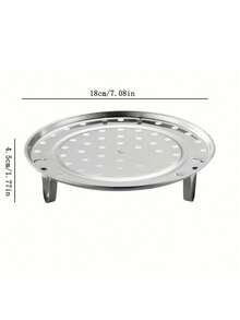 Stainless Steel Steamer Rack, Stainless Steel Steamer Rack With Detachable Legs Steamer Plate, Pressure Cooker Round Pot Steamer Plate Suitable For Steamer Cookware Pressure Cooker, Suitable For Dumplings, Seafood, Buns, Meat - View 11