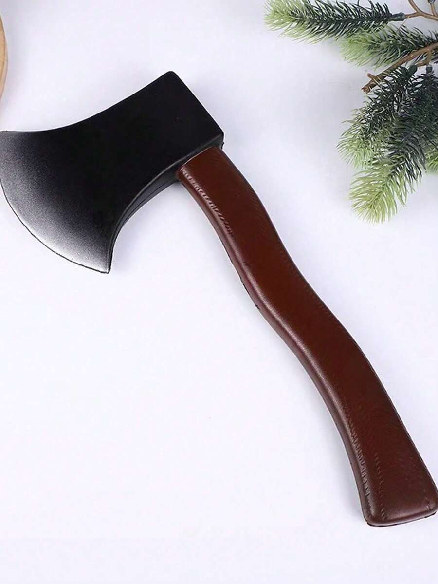 Realistic Plastic Axe Prop, Halloween Costume Accessory, Horror Party Decoration, Cosplay Weapon, Haunted House Prop - Multicolor - View 1