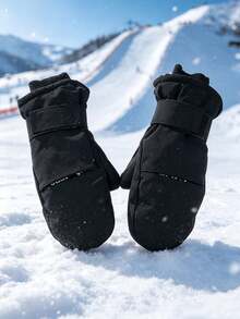 Winter One-Piece Gloves - Warm Lining, Windproof Premium Quality/Suitable For Skiing And Outdoor Activities, Easy Hand Wash/Multi-Occasion Casual Gloves - Multicolor - View 7