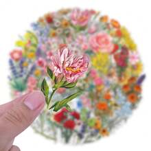 60Pcs Clear Floral Vintage Aesthetic Stickers Stationery Graffiti Stickers, Decals For Party, Water Bottle, Scrapbook, Laptop, Skateboard, Computer, Gift Bags, Envelope Seals, Office Supplies, For Teens Fans - one-size - View 7