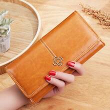 New Women's Long Clutch Wallet, Cross-Border European And American Vintage Oil Wax Leather, Multi-Card Slot Coin Compartment Purse - Burgundy - View 8