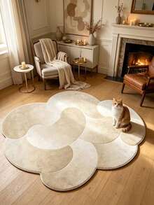 1pc Minimalist Textured Area Rug, Thickened Carpet, Autumn/Winter Carpet, Living Room Area Rug, Home Decor, Large Living Room Carpet, Living Room Home Decor, Room Decor, Washable Carpet - Multicolor - View 3