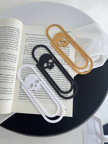 3件組 2D扁平骷髏迴紋針書籤，哥德風閱讀裝飾，適合萬聖節裝飾與萬聖節禮物 - 骷髏書籤 - 查看 11