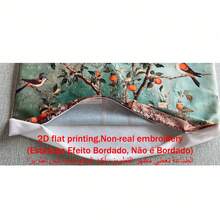 2pcs Vintage Garden Bird, Pine Tree, Papaya & Apple Tree Pattern Cushion Covers, Soft Polyester Pillow Shams, 45x45cm, 2D Printing, Zippered, Machine Washable, For Home Decor, Living Room, Bedroom, Patio, Office, Car - Multicolor - View 4