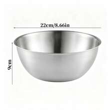 Multi-Size Stainless Steel Mixing Bowl Set, Deep Bowl Body Prevents Spillage, Matte Brushed Interior Scratch-Resistant And Rust-Proof, Stackable To Save Storage Space, For Whipping Cream And Mixing Batter, Thanksgiving Family Baking, Christmas Holiday Cookie Making, Multi-Functional Kitchen Baking Prep Bowl - Gold - View 13