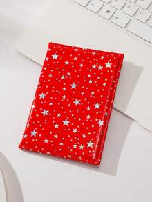 1pc Shiny Star Pattern Passport Holder, Cute PU Leather Passport Cover, Travel Document Wallet, Vacation Travel Accessory - Star - View 12