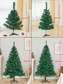 Artificial Christmas Tree, PVC Tip Fully Hinged Spruce Tree With Foldable Metal Stand, Easy To Assemble, Suitable For Home Office Holiday Party Indoor And Outdoor Decoration (Green) - Green - View 9