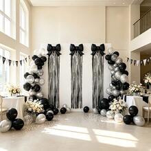 4pcs Black Balloon Set, Suitable For New Year Adult Surprise Birthday Party, Anniversary Decoration, Opening Welcome, Bar Event, Bachelor Party, Photo Backdrop - Multicolor - View 8
