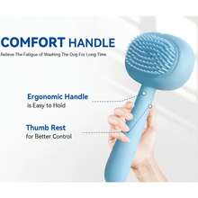 Cat & Dog Universal Grooming Brush With Soft Shampoo Dispenser, For Bathing, Deep Cleaning For Short And Long Hair Pets - View 6