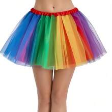 Gaun Balet Tutu Pelangi Manis dan Lucu untuk Wanita dengan Rok Dalam Tulle Berlapis-lapis, Cocok untuk Pesta dan Pertunjukan Tari - MultiWarna - View 4