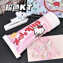 Hasbro Túi đựng khóa kéo hình tuýp kem đánh răng Sanrio Hello Kitty, thiết kế độc đáo sáng tạo, túi đựng khóa kéo dung tích lớn cho bút và vật dụng nhỏ, phụ kiện trang trí và sắp xếp bàn làm việc vui nhộn - A - Xem 9