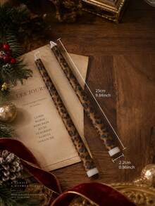 2/4 buah Lilin Panjang Tirus Motif Leopard Vintage, Lilin Panjang Tirus Motif Leopard, 0,86*9,84 Inci, Cocok Untuk Dekorasi Rumah, Makan Malam Romantis, Hiasan Meja, Penciptaan Suasana, dan Hadiah Suvenir - A - View 10