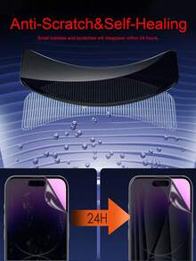 Mr. War Gorilla 2pcs Hydrogel Privacy Screen Protector, Only Supports Left And Right Privacy Protection, Clear Front View, Precise Cutouts Without Blocking Camera, Waterproof, Auto-Repair For Minor Scratches, Phone Accessories, Effective Screen Protection Against Scratches For Daily Use, Compatible With IPhone Duo/18promax/18pro/18/17e/17 Pro Max/17 Pro/17Air/17/16 Pro Max/16 Pro/16 Plus/16/15 Pro Max/15//14/13/12 And Other Models. - Black - View 9