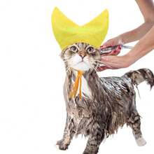 Pet Waterproof Head Cover, Cat Bath Cap, Dog & Cat Universal Waterproof Bath Cap, Ear Protection, Dog Swimming Ear Protection Waterproof Cap, Pet Supplies - Multicolor - View 6