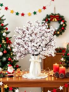 1/3/6pcs Artificial Baby's Breath Bouquet, Suitable For Wedding And Home Vase Arrangement Decoration, Ideal For Indoor Spaces, Holiday Parties, Outdoor Garden Decor, Christmas Decoration, Christmas Tree Decoration - Multicolor - View 2