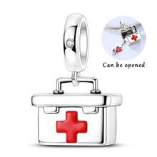 Cuentas de colgante de moda chapadas en plata para hacer joyas DIY, diseño de mascota linda de gato y perro para viajes, estilo unisex, accesorios para mujer, gato, pez, oso, fresa, pirámide, piloto, zapatillas de ballet, avión, equipaje, pasaporte, árbol de la vida, nudo celta, cuentas con Charm, adecuadas para hacer pulseras y collares originales DIY, regalo para mujeres, familia y amigos - Plateado - Ver 32