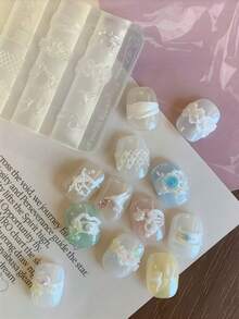 Cetakan Silikon Transparan Tinggi Bentuk Cincin Capung & Kupu-kupu Vintage Baru Musim Gugur/Dingin, Desain DIY Nail Art 3D, Cetakan Silikon Transparan Tinggi - Clear - View 5
