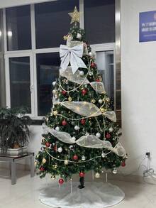 Artificial Christmas Tree, PVC Tip Fully Hinged Spruce Tree With Foldable Metal Stand, Easy To Assemble, Suitable For Home Office Holiday Party Indoor And Outdoor Decoration (Green) - Green - View 4