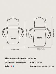 Cute Cartoon Shaped Direct Drinking Water Bottle With Plastic Handle, Designed For Learning To Drink - Multicolor - View 10