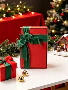 6/3pcs Christmas Red & Green Ribbon, Bow Decoration Ribbon Roll, Christmas Gift Wrapping Ribbon, Holiday Party Home Decor Supplies, Atmosphere Creating Supplies, Suitable For Christmas Gift Wrapping, Wreaths, Handicrafts And Home Decor - Multicolor - View 9