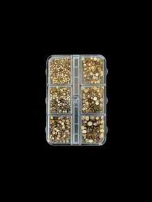 1 Buah Kotak Penyimpanan Persegi Panjang 6 Kompartemen dengan Rhinestone Datar Berwarna-warni dan Berbagai Ukuran, Cocok untuk Natal, Halloween, Musim Gugur/Musim Dingin, Tahun Baru, Hari Tahun Baru, dan Acara Liburan Lainnya - MultiWarna - View 13