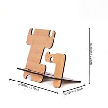 1 Set Wooden Desktop Organizer With Phone Holder, Suitable For Home Office, Phone Stand, Gift For Men, Husband - Wooden Organizer For Desk, Shelf, Dining Table - Wooden Stand For Smartphone, Tablet - View 5