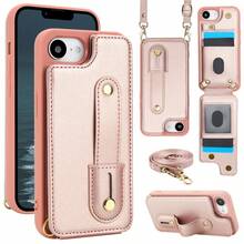 OUKNOEO 時尚人造皮革斜挎手機包，相容 iPhone 18 17e Air 16e 15 14 13 Pro Max Plus S26 S25 Edge S24 Ultra A37 A57 Z Fold 8 Ultra 7 6 5 4，附手腕帶與長掛繩 - 粉色 - 查看 76