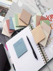 4/8/16pcs Random Color Sticky Notes, 3x3 Inch Lined Memo Pads, Notepads, For School, Office, And Home Use - Reusable And Versatile Notepads, Back To School, Decoration, Available In Various Colors Shipped Randomly, 1pc Equals 45 Sheets Of Paper - Random Color - View 4